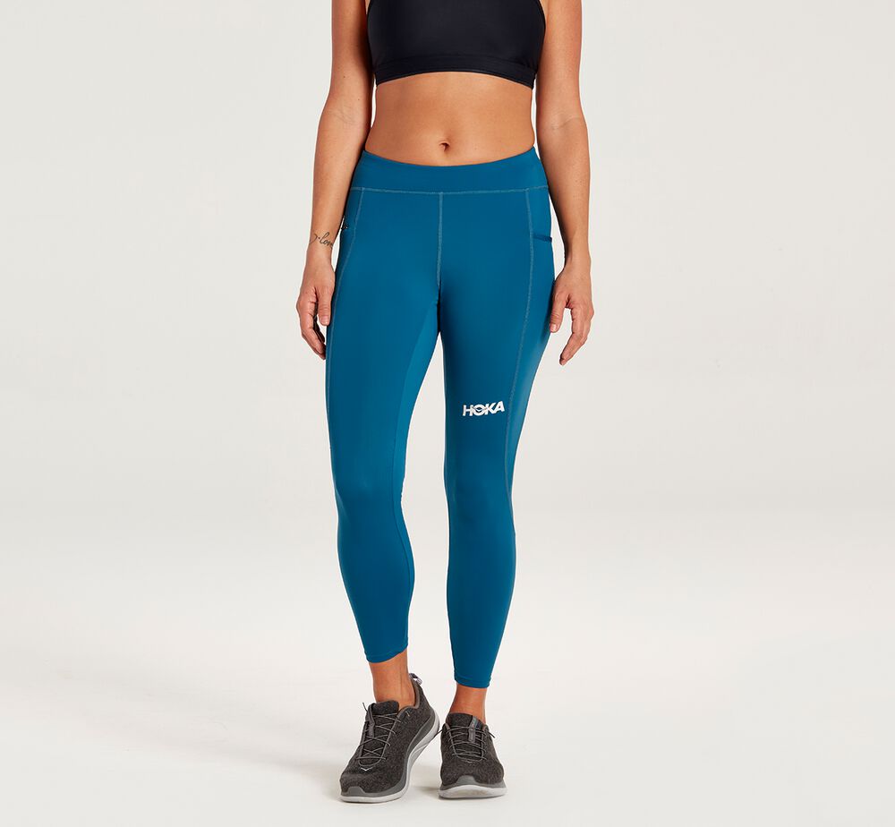 Hoka One One Performance Crop Tight Dam Blå - SE-6674701